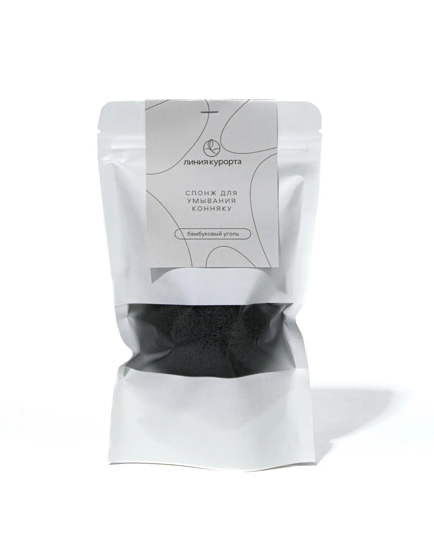 Спонж для умывания «Бамбуковый уголь»