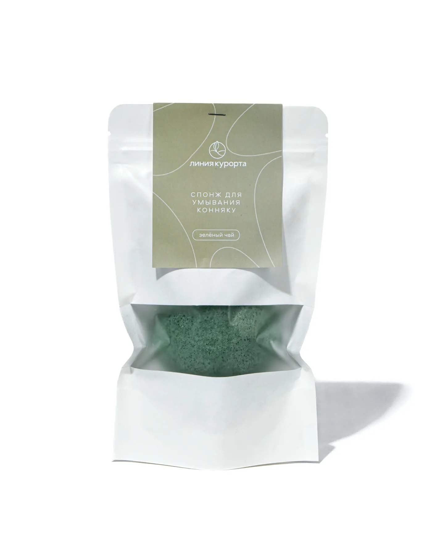 Спонж для умывания «Экстракт зеленого чая»